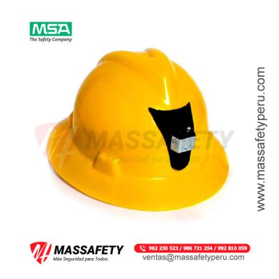 Casco Msa Minero  C/Ratchet y Portalámpara