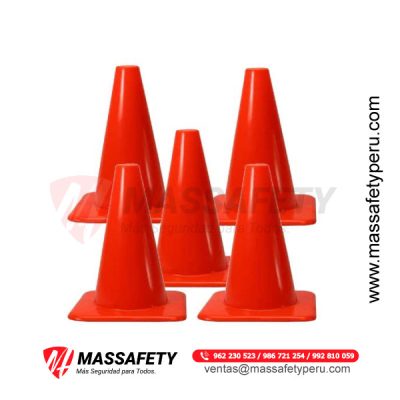CONO DE SEGURIDAD DE PVC NARANJA 12″ – 30CM