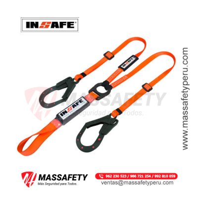 Eslinga en Y con Absorbedor Regulable con Gancho Dieléctrico INSAFE IN 8021-2RD
