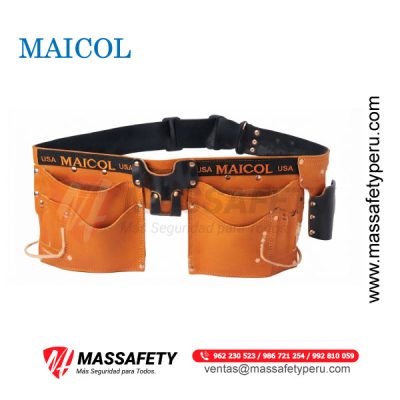 Porta Herramienta Doble Bolsillo Cuero PHDBC – Maicol