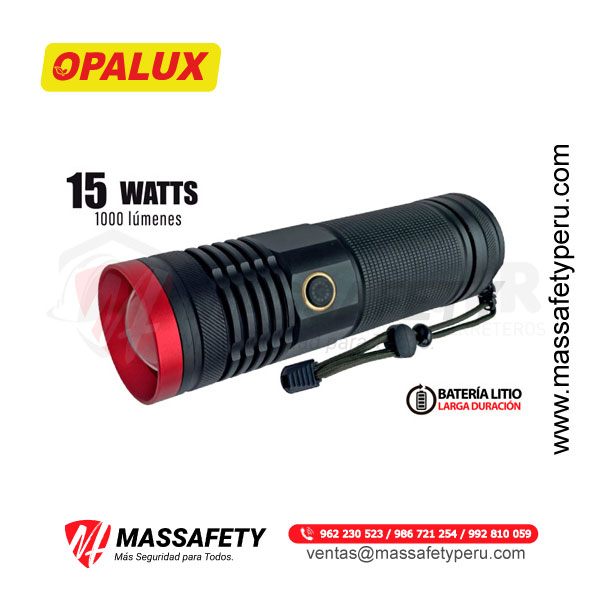 Linterna Táctica Recargable 15w Opalux OP-8623