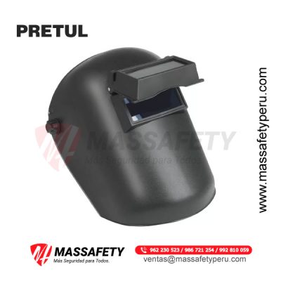 Careta de Soldar Pretul 26005, lente abatible