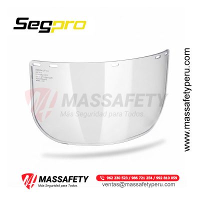 Visor facial con ribete de aluminio